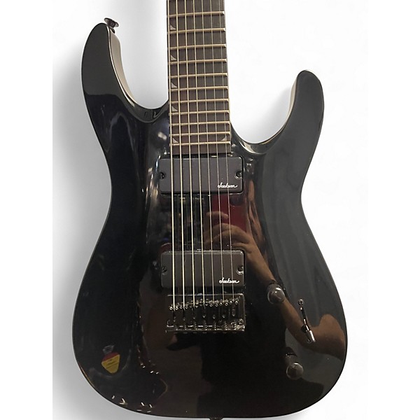Used Jackson JS22-7 Dinky 7 String black Solid Body Electric Guitar