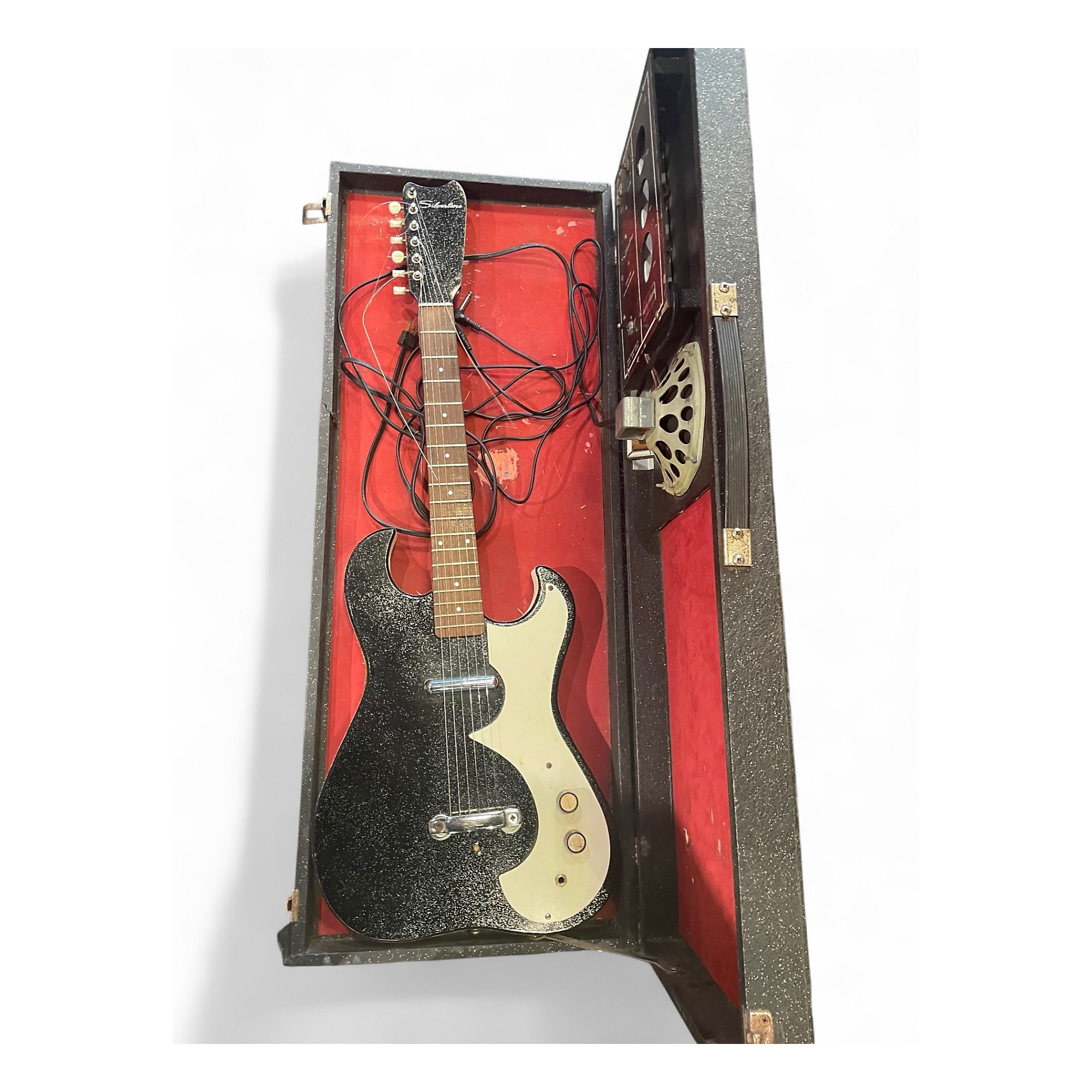 Silvertone 1448 ビンテージ エレキギター Vintage 1960s Silvertone 1448 BLACK SPARKLE Solid Body