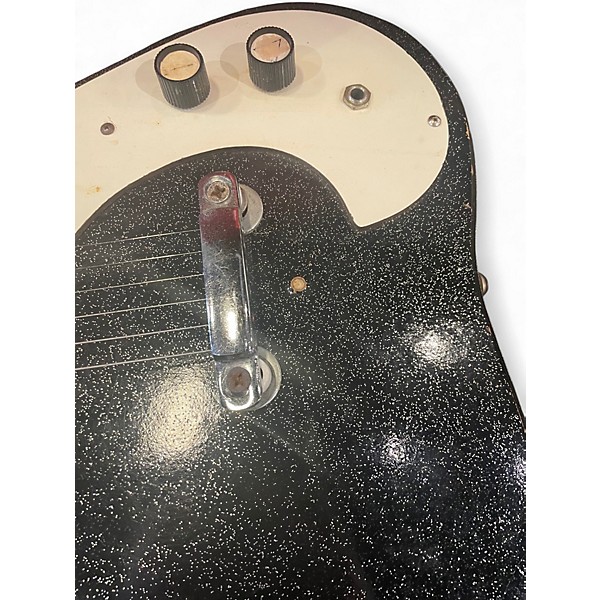 Vintage 1960s Silvertone 1448 BLACK SPARKLE Solid Body Electric Guitar