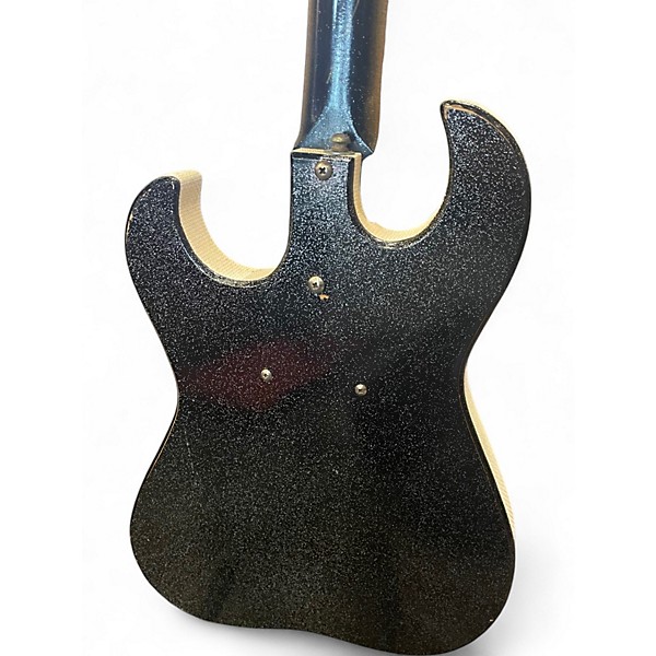 Vintage 1960s Silvertone 1448 BLACK SPARKLE Solid Body Electric Guitar