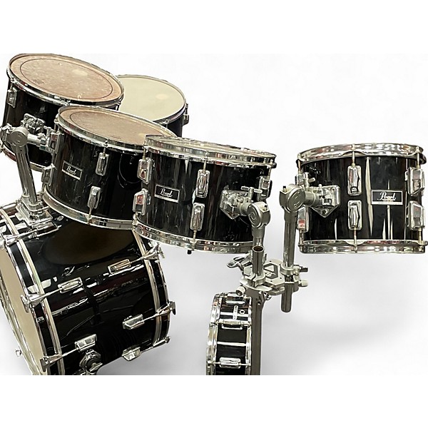 Used Pearl 7 Piece all maple/ carbon fiber black Drum Kit