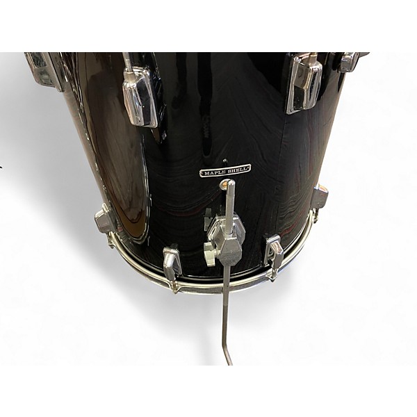 Used Pearl 7 Piece all maple/ carbon fiber black Drum Kit