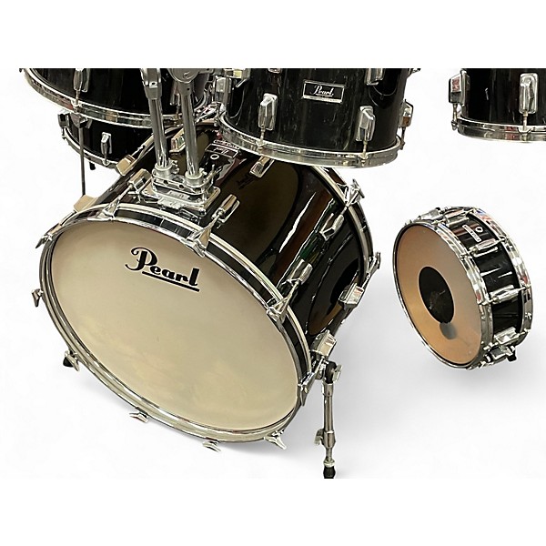 Used Pearl 7 Piece all maple/ carbon fiber black Drum Kit