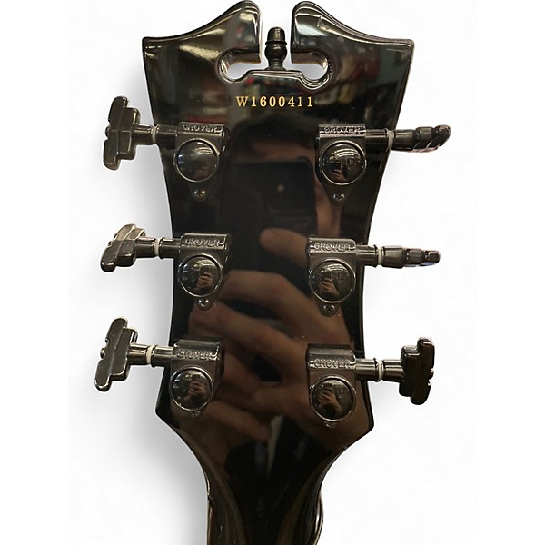 Used 2016 D'Angelico EX-SS Trans Black Hollow Body Electric Guitar