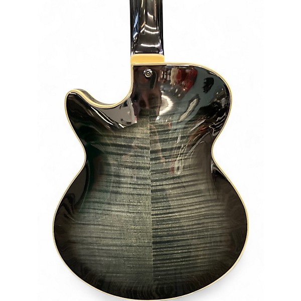 Used 2016 D'Angelico EX-SS Trans Black Hollow Body Electric Guitar