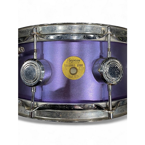 Used Hayman 14X5.5 VIBRASONIC SNARE DRUM Purple Drum
