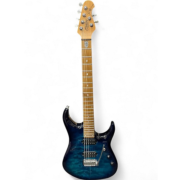 Used Sterling by Music Man JP150 Cerulean Blue Solid Body Electric Guitar