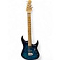 Used Sterling by Music Man JP150 Cerulean Blue Solid Body Electric Guitar thumbnail