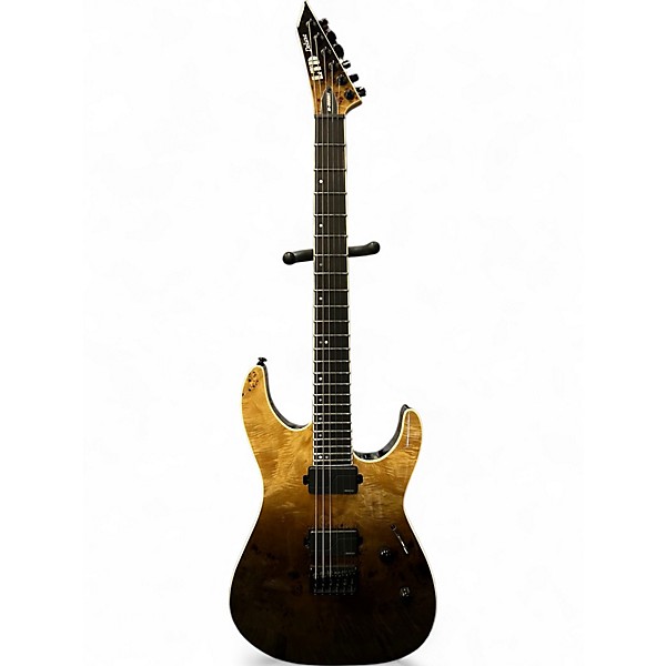 Used ESP LTD M-1000HT Natural Burl Solid Body Electric Guitar