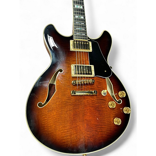 Used Ibanez JSM100VT Vintage Sunburst Hollow Body Electric Guitar