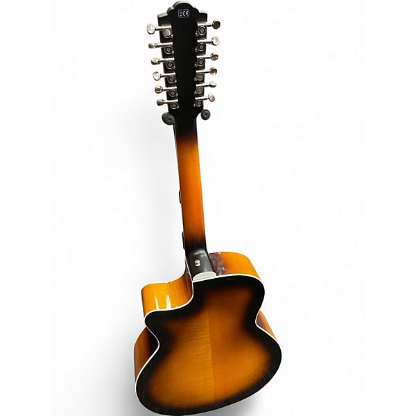 Used Guild F2512CE Sunburst 12 String Acoustic Electric Guitar