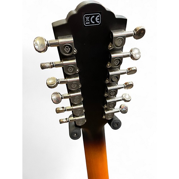 Used Guild F2512CE Sunburst 12 String Acoustic Electric Guitar