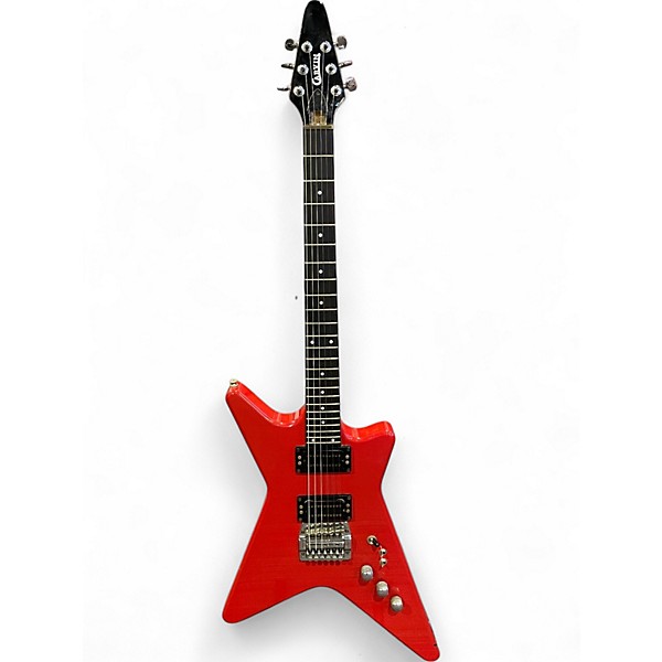 Vintage 1980s Carvin V220 Red Solid Body Electric Guitar