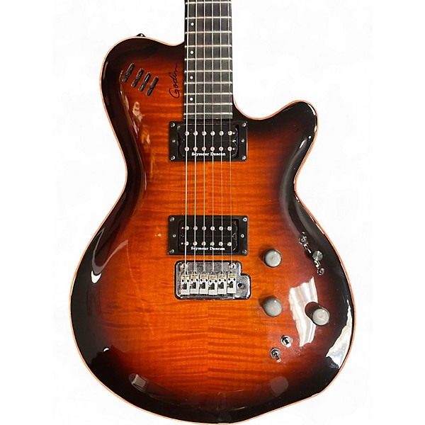 Used Godin LGXT AA Cognac Burst Solid Body Electric Guitar