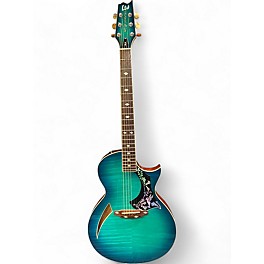 Used ESP LTD TL6 Teal Acoustic Electric Guitar