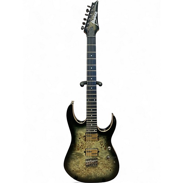 Used Ibanez IRG1121PB Black Charcoal Burst Solid Body Electric Guitar