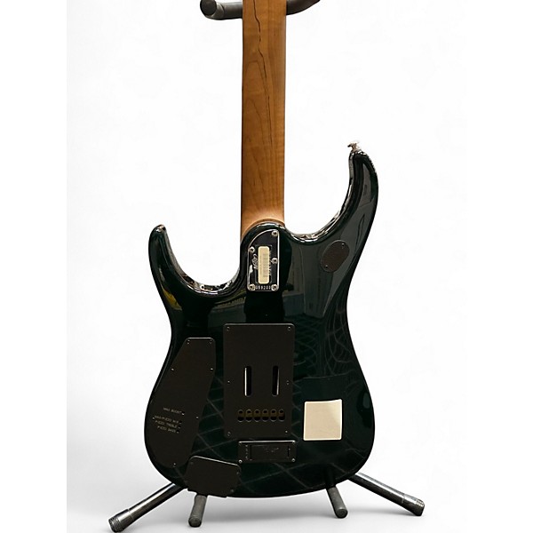 Used 2017 Ernie Ball Music Man JP15 John Petrucci Signature teal quilt burst Solid Body Electric Guitar