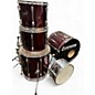 Used Ludwig 5 Piece Rocker Chrome Red Drum Kit thumbnail