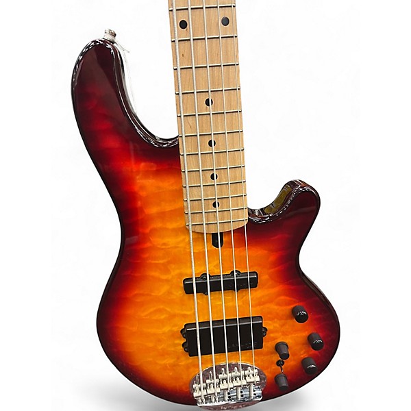 Used Lakland 55-02 Skyline Deluxe 5 String Sunburst Electric Bass Guitar