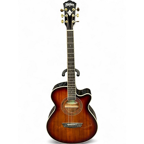 Used Washburn EA55GAU Tobacco Burst Acoustic Electric Guitar