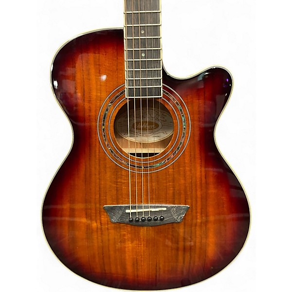 Used Washburn EA55GAU Tobacco Burst Acoustic Electric Guitar