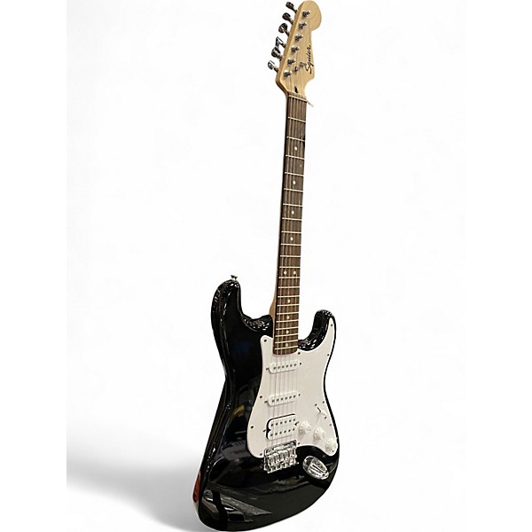 Used Squier Standard Stratocaster Black Solid Body Electric