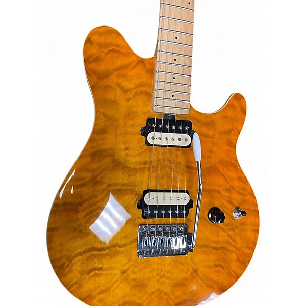 Used OLP MM1 Amber Solid Body Electric Guitar