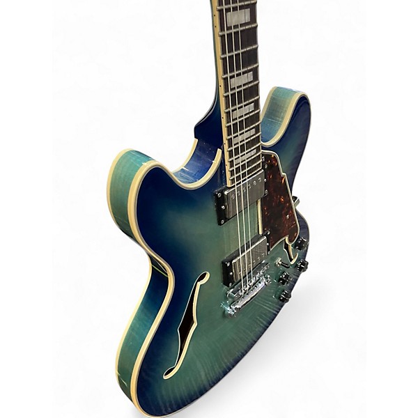 Used D'Angelico  PREM SER DC BOARDWALK Blue Burst Hollow Body Electric Guitar
