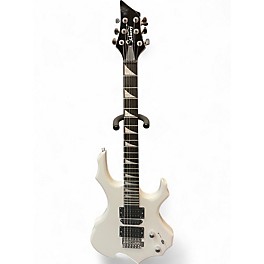 Used Glarry Flame Arctic White Solid Body Electric Guitar