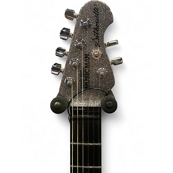 Used Ernie Ball Music Man BFR Silhouette HSH Silver Sparkle Solid Body Electric Guitar