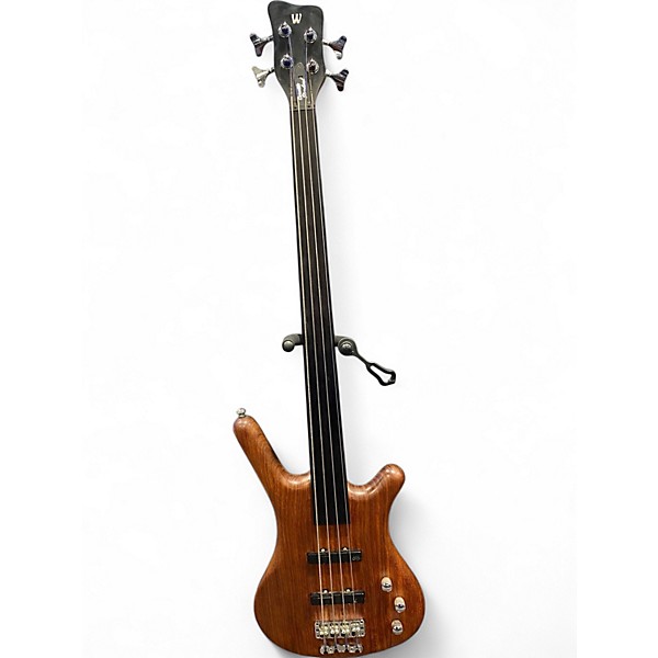 Used Warwick Pro Series Standard Corvette 4 String Fretless Natural Electric Bass Guitar