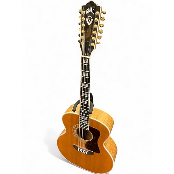 Vintage 1987 Guild JF65-12 Blonde 12 String Acoustic Electric Guitar