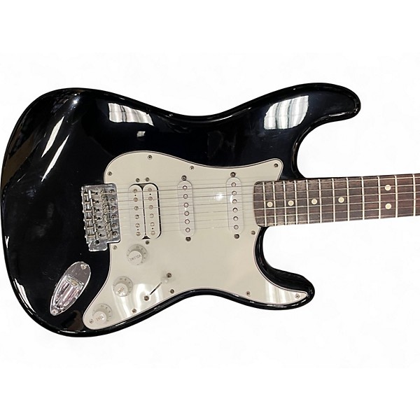 Used Fender STANDARD STRATOCASTER Black Solid Body Electric Guitar