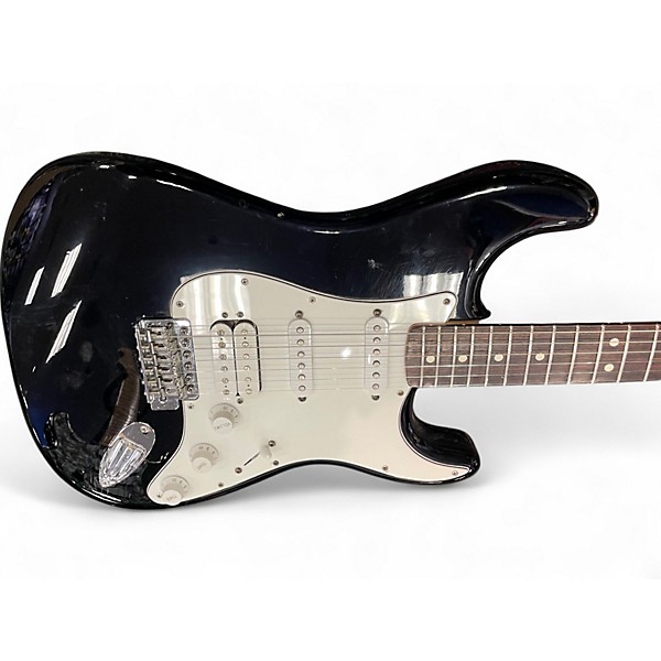 Used Fender STANDARD STRATOCASTER Black Solid Body Electric Guitar