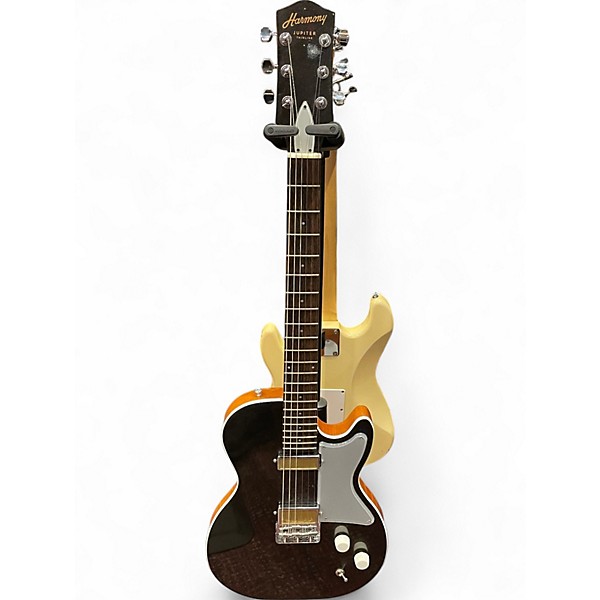 Used Harmony jupiter thinline Black and Silver Solid Body Electric Guitar