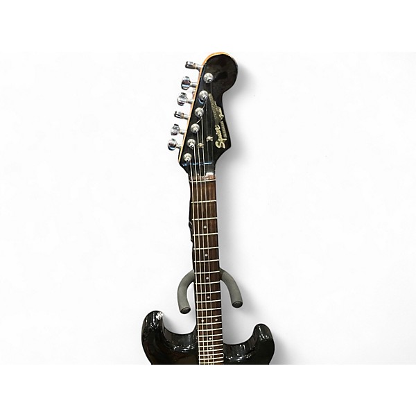 Vintage 1980s Squier Contemporary Stratocaster HSS Black Solid Body Electric Guitar