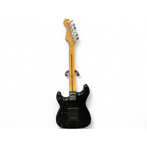 Vintage 1980s Squier Contemporary Stratocaster HSS Black Solid Body Electric Guitar
