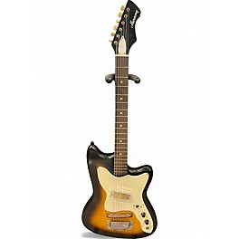 Vintage 1960s Harmony Bobcat Single Pickup Sunburst Solid Body Electric Guitar