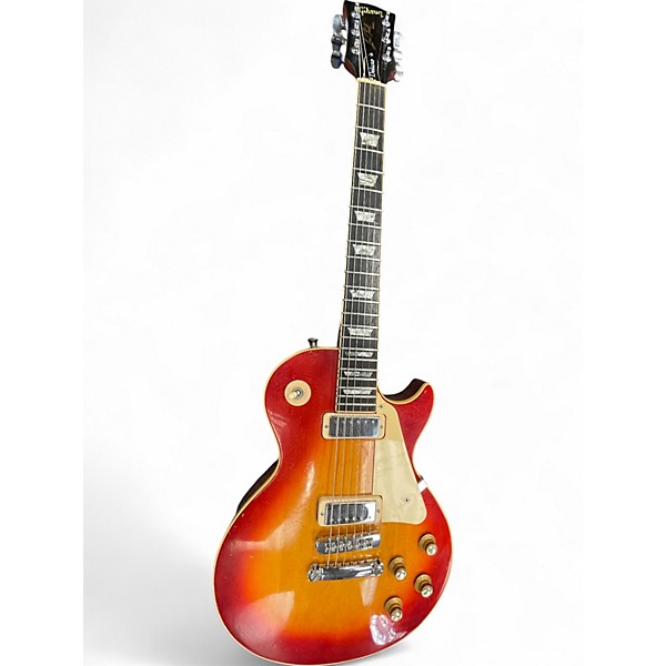 Vintage 1976 Gibson Les Paul Deluxe Cherry Sunburst Solid Body Electric Guitar