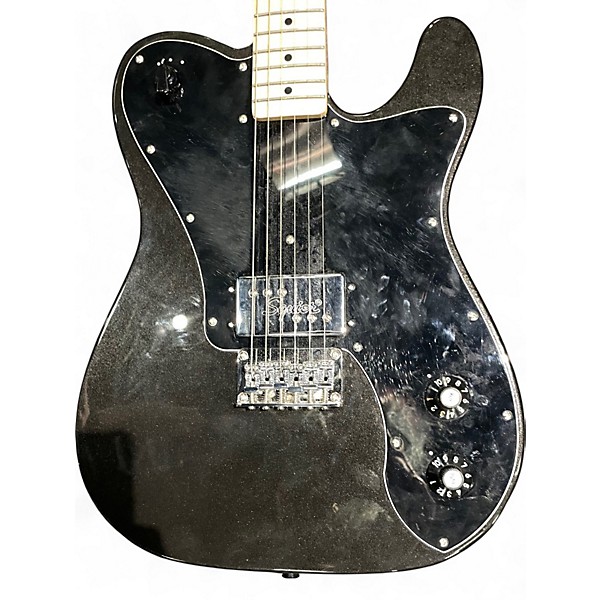 Used Squier PARANORMAL ESQUIRE DELUXE Metallic Black Solid Body Electric Guitar
