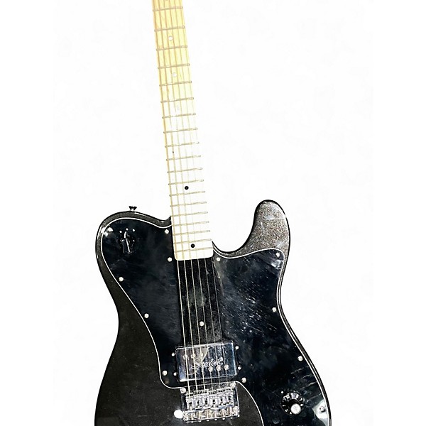 Used Squier PARANORMAL ESQUIRE DELUXE Metallic Black Solid Body Electric Guitar