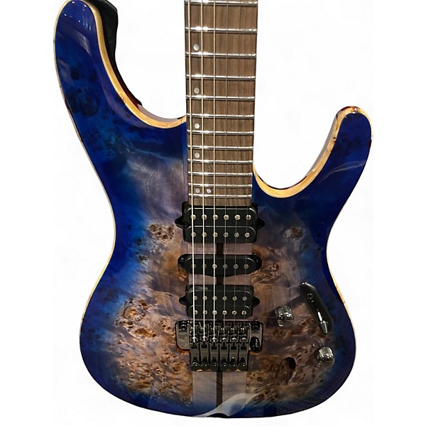 Used Ibanez S1070PBZ S Premium Blue Burst Solid Body Electric Guitar