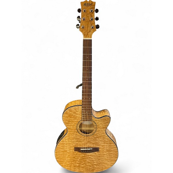 Used Mitchell MX430QAB Natural Acoustic Electric Guitar,Specials : American Fashion Style Bags On Sale