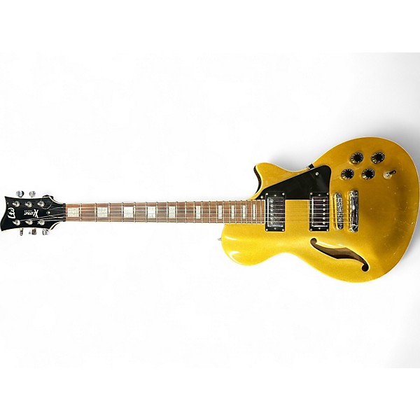 Used ESP LTD XTone Series Goldtop Hollow Body Electric Guitar