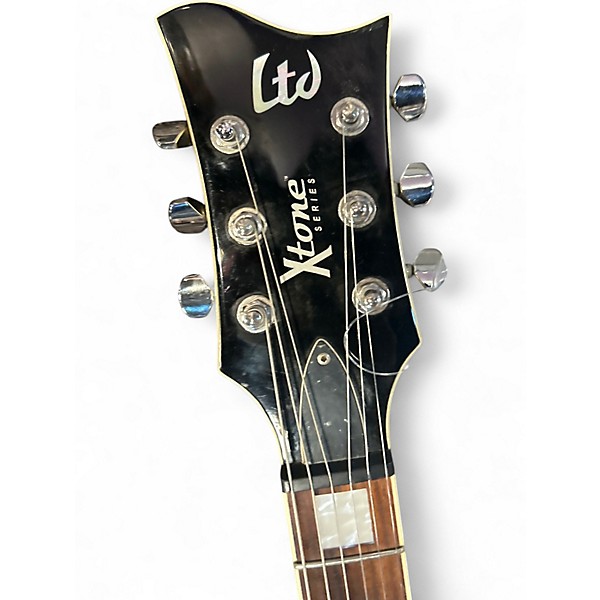 Used ESP LTD XTone Series Goldtop Hollow Body Electric Guitar