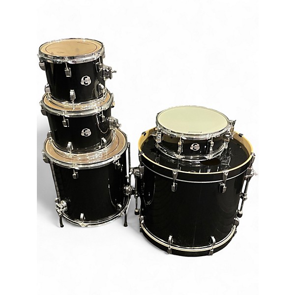 Used Ludwig 5 Piece Element Evolution Black Drum Kit