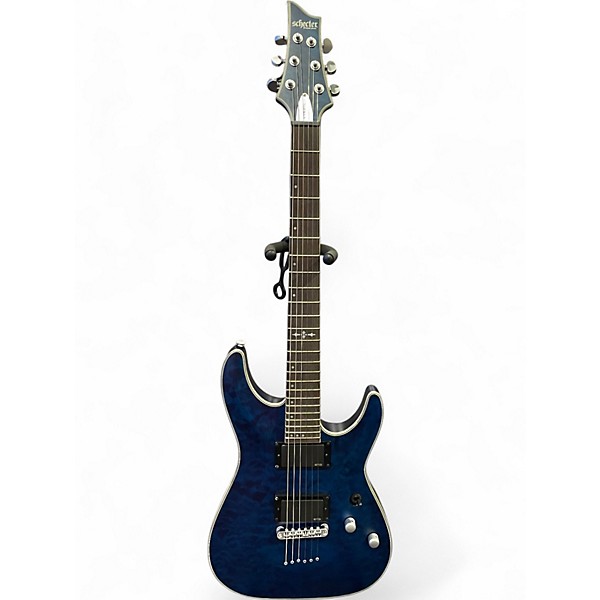Used Schecter Guitar Research C-1 Platinum Trans Blue Solid Body Electric Guitar