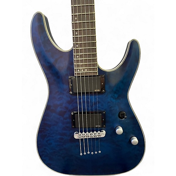 Used Schecter Guitar Research C-1 Platinum Trans Blue Solid Body Electric Guitar