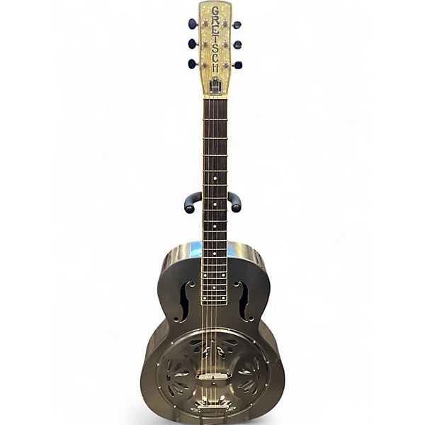Used Gretsch Guitars G9221 Metallic Silver Resonator Guitar
