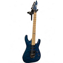 Used ESP MH103QM-LTD SEE THRU BLUE Solid Body Electric Guitar